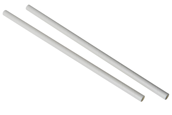 10mm x 9inch white smoothie straws