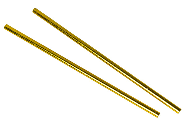 8INCH - Solid Gold Paper Straw