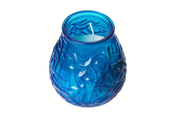 70 Hour Blue Low Boy Candle