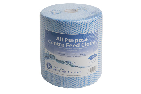 ALL PURPOSE CENTRE FEED ROLL CLOTH - BLUE