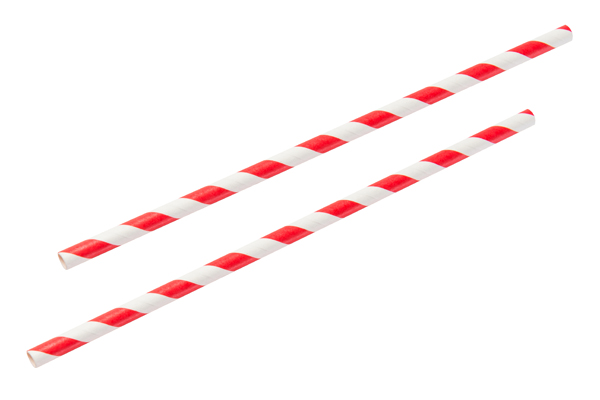 9INCH - Red & White Paper Straw