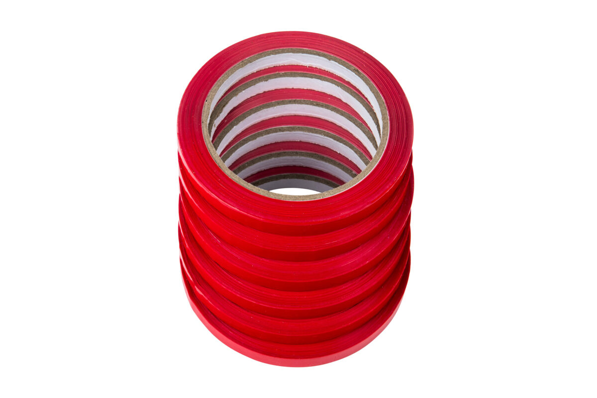 9mm x 66mtr red butchers tape 76mm core