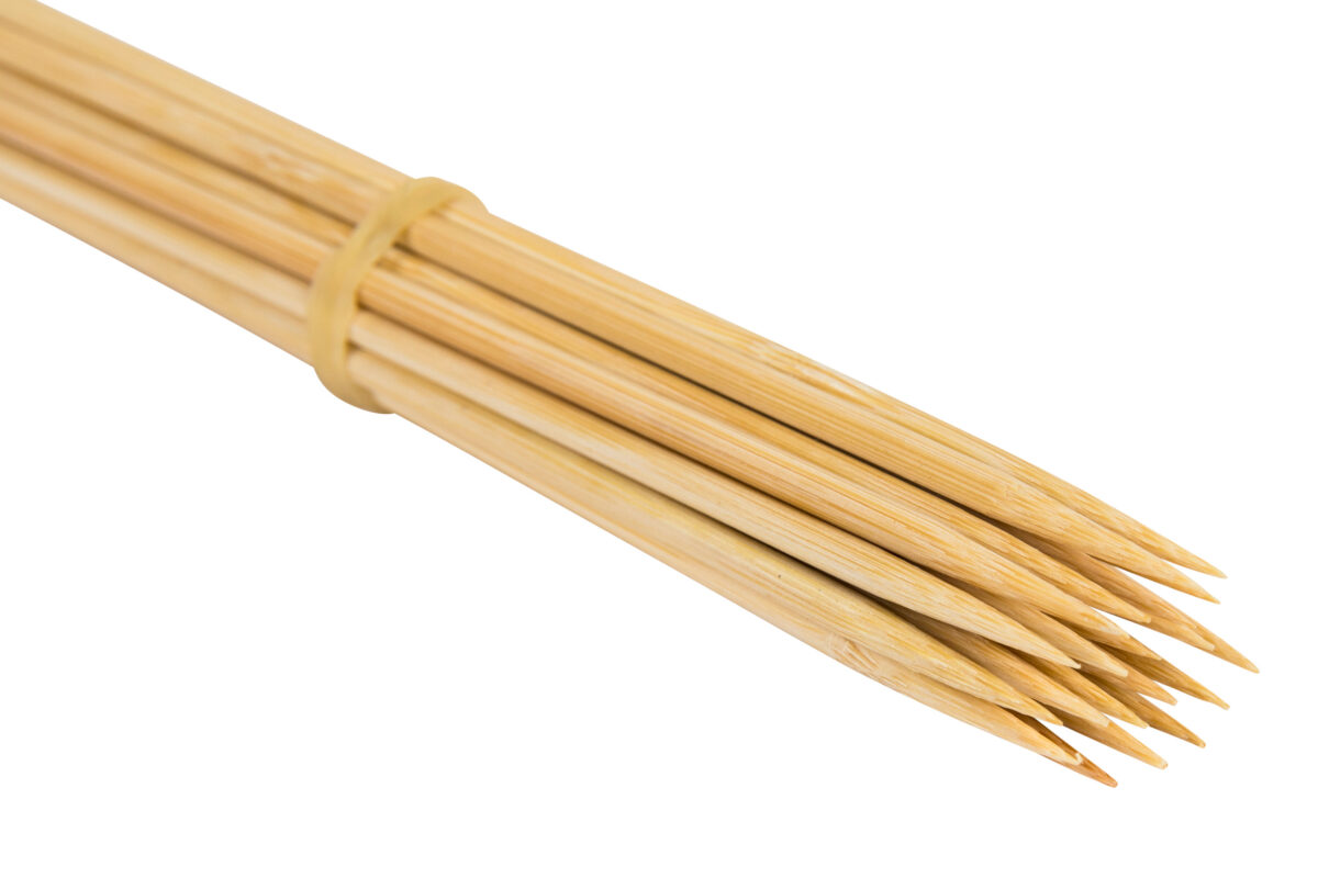 4 mm Round Single Pointed Bamboo Skewers 180mm