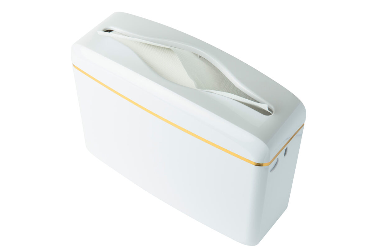 Table/Counter top hand towel dispenser - white