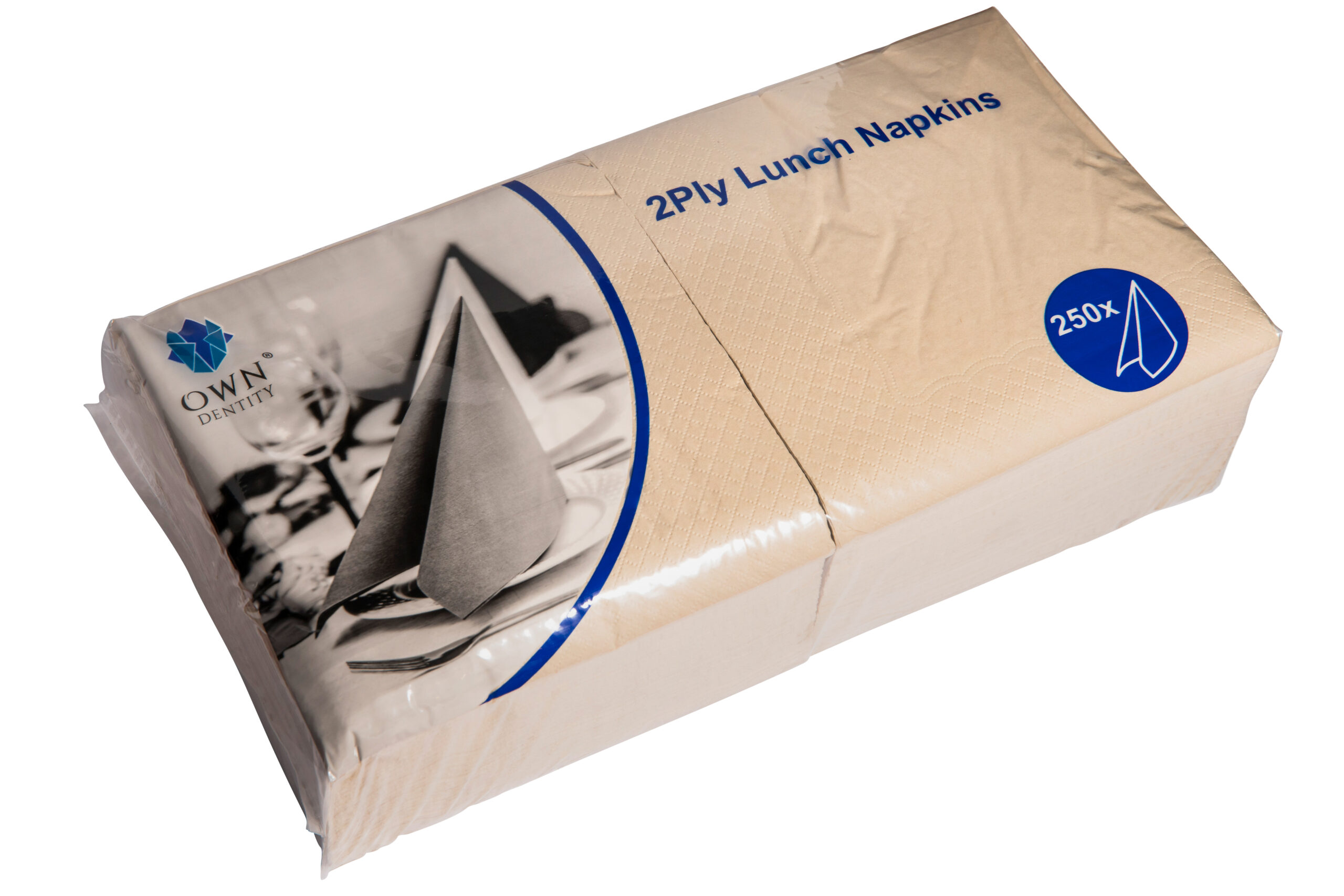 2plylunchnapkins 33cm X 33cm 2ply 4 Fold Natural Napkins - Image 1