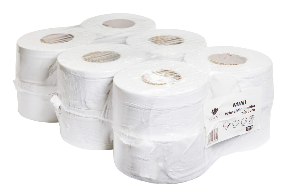 90mm x 300mtr 2ply 3inch core jumbo toilet rolls