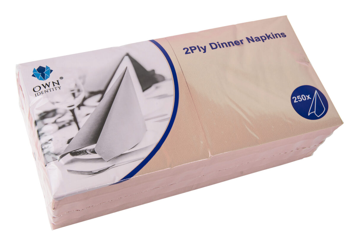 40cm X 40cm 2ply 4 Fold Natural Napkins