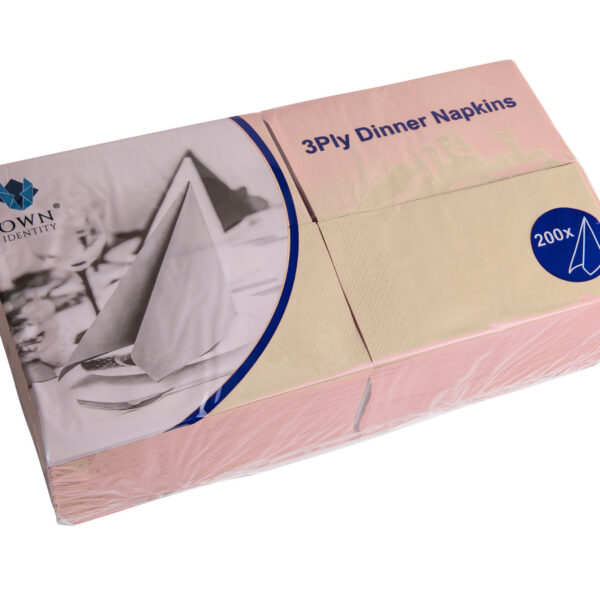 40cm X 40cm 3ply 8 Fold Natural Napkins