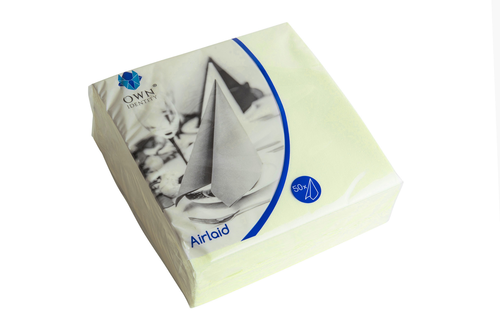 40cm Devon Cream 4 Fold Airlaid Napkins