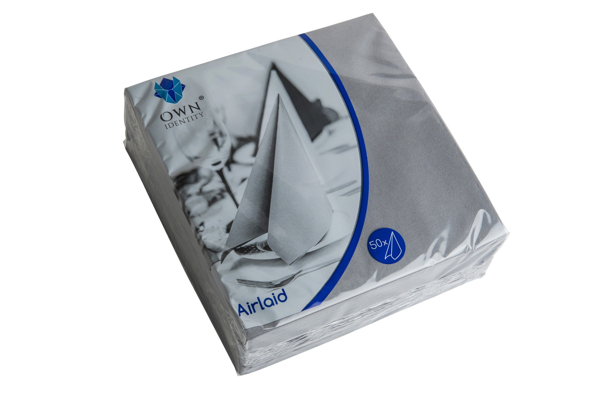 40cm Gray 4 Fold Airlaid Napkins
