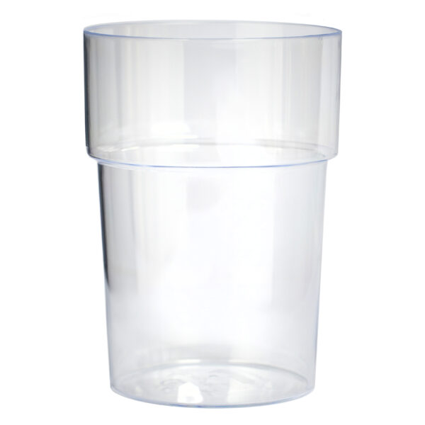 10oz CE Marked Clear Stacking Reusable Half Pint To Brim Plastic