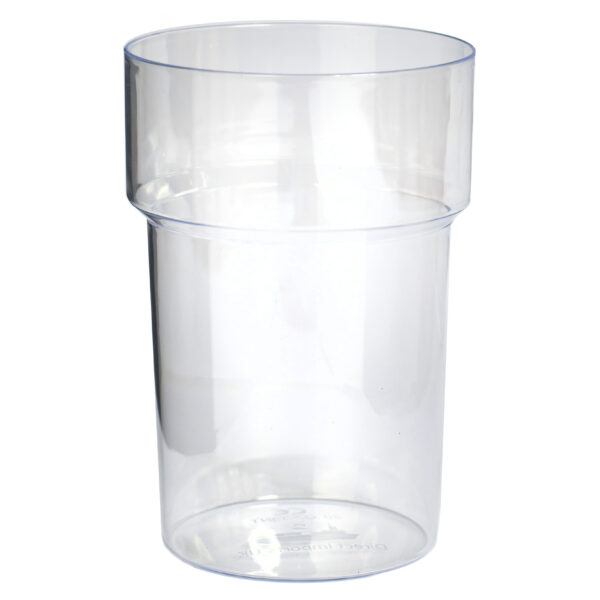 20oz CE Marked Clear Stacking Reusable Pint To Brim Plastic