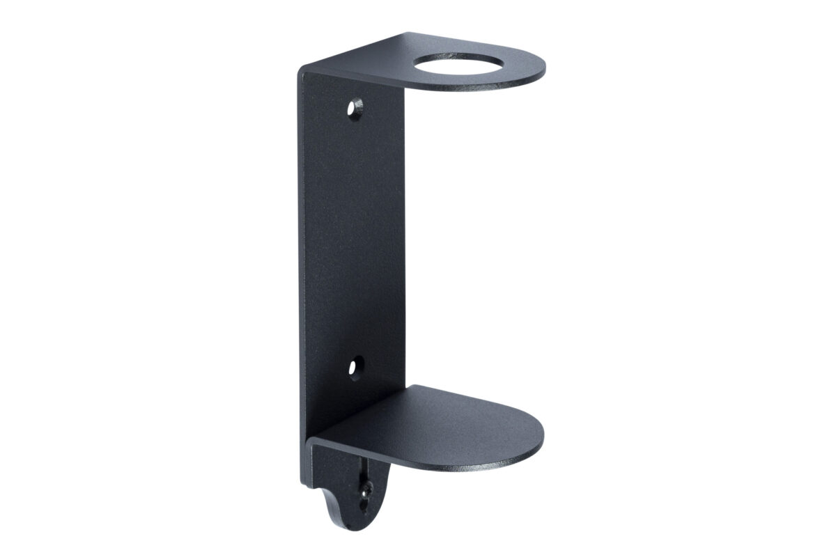 Syson & Ball Luxury Single Bottle Black Stainless Steel Onyx Wall Mounted Bracket
