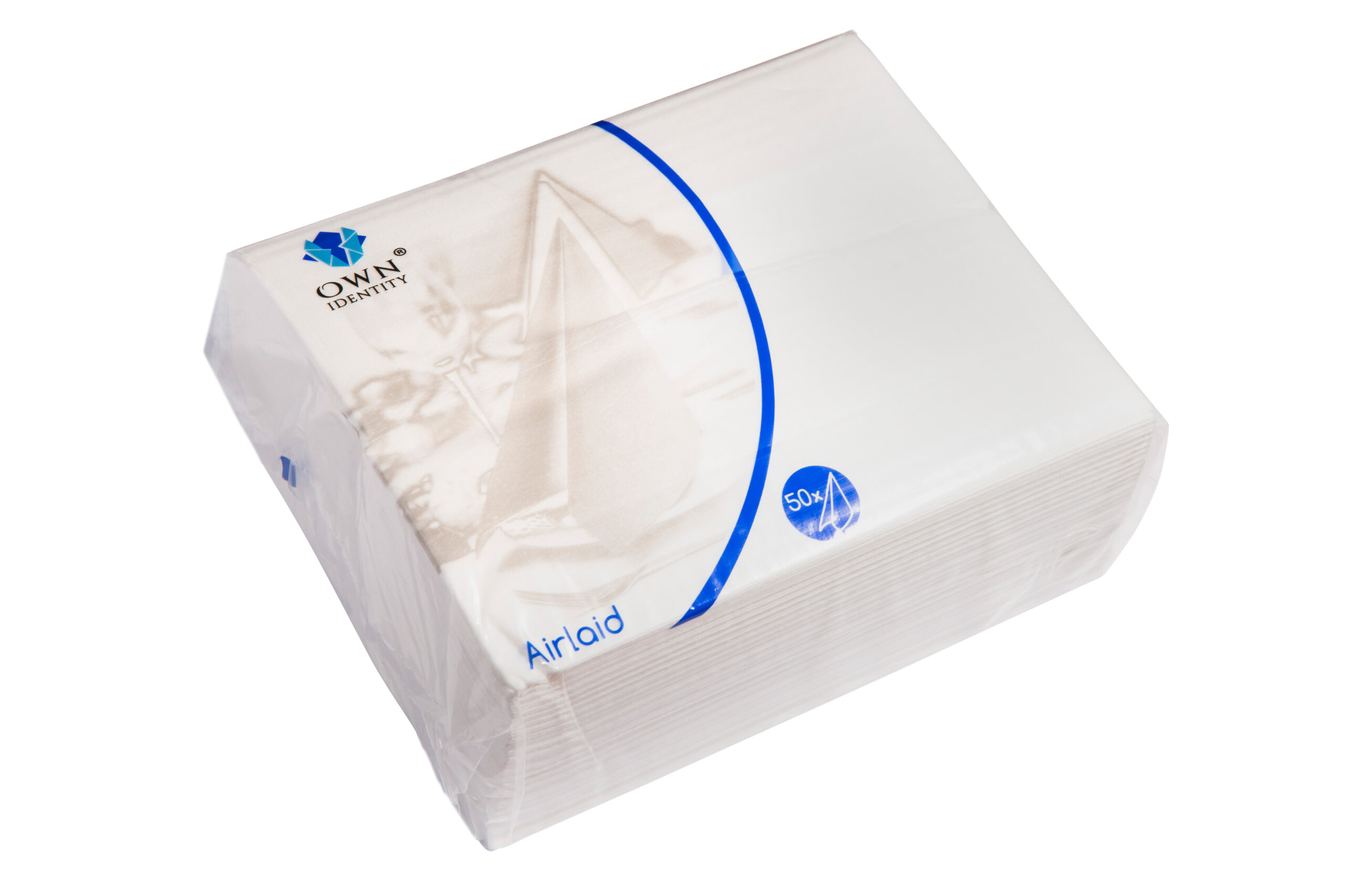 40cm x 32cm White Airlaid Hand Towels 50s