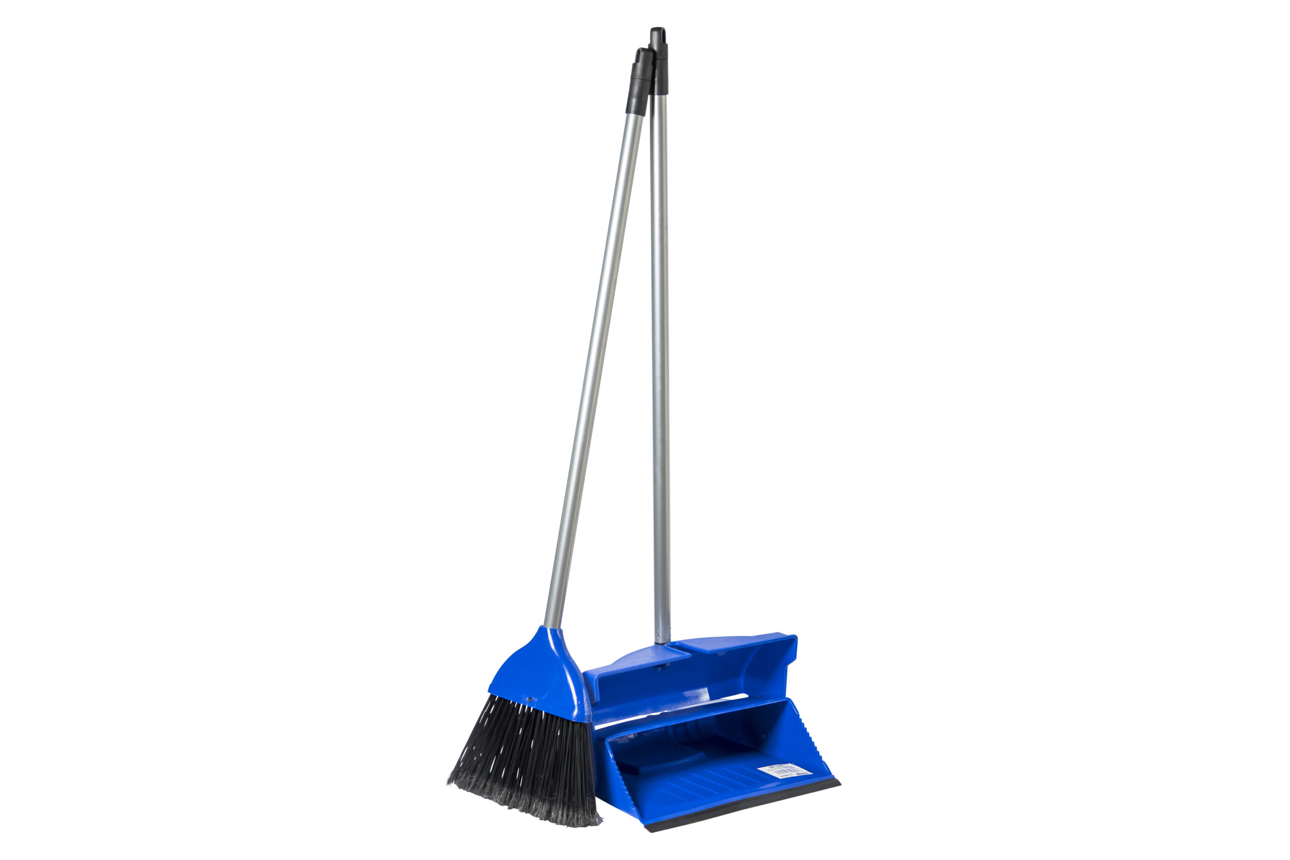 Sparkleit Blue Long Handle Dust Pan & Brush Set With Clip