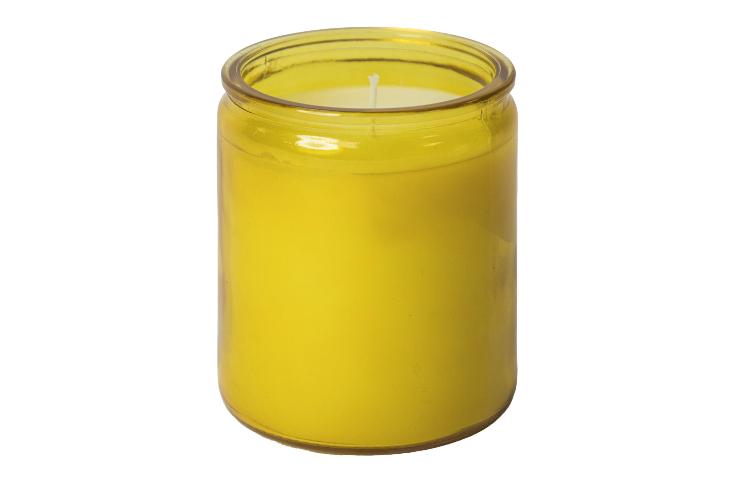 50 Hour Mylight Round Amber Glass Candles 8s