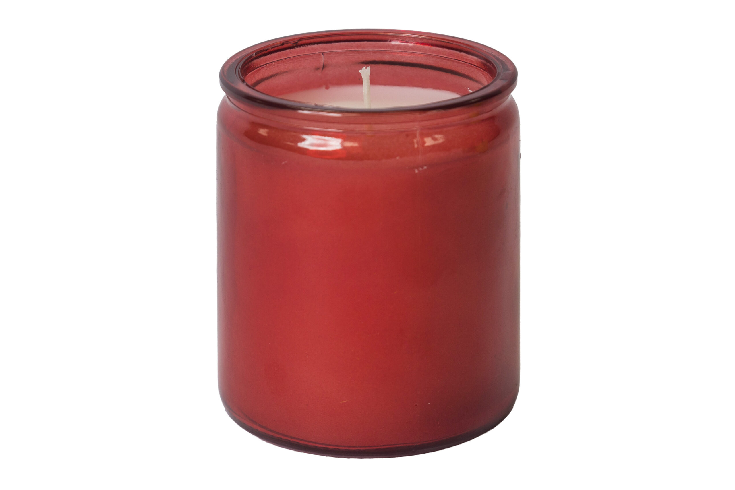 50 Hour Mylight Round Red Glass Candles 8s