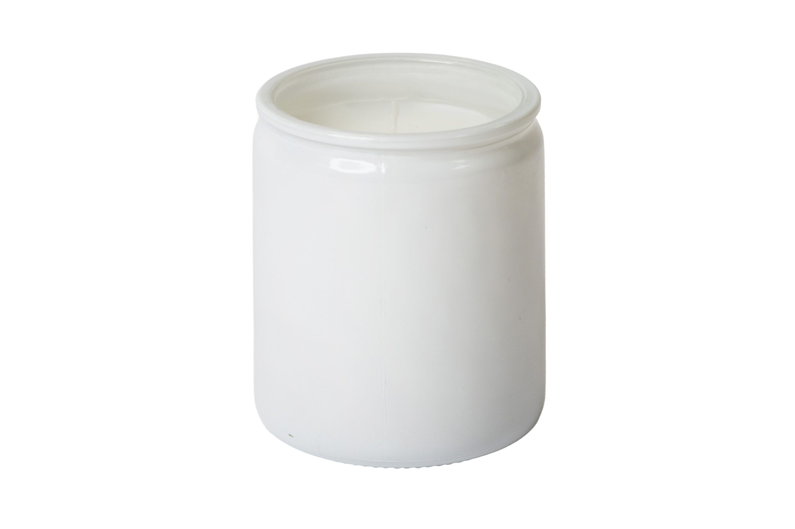 50 Hour Mylight Round White Glass Candles 8s