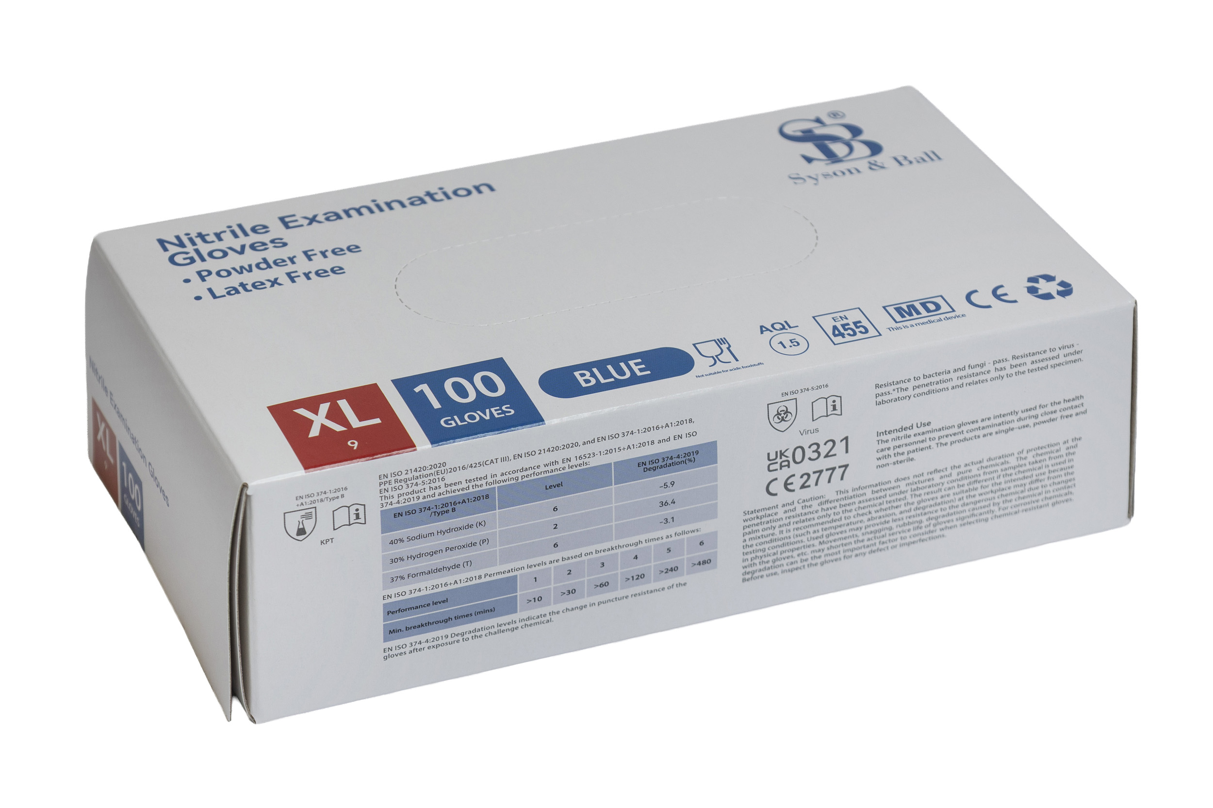 nitrile blue pack extra large Extra Large Blue Medical Grade Nitrile Examination Gloves