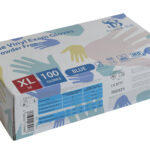 Extra Large Blue Powder Free Medical Grade Examination Vinyl Gloves