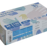 Medium Blue Powder Free Medical Grade Examination Vinyl Gloves