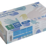 Small Blue Powder Free Medical Grade Examination Vinyl Gloves