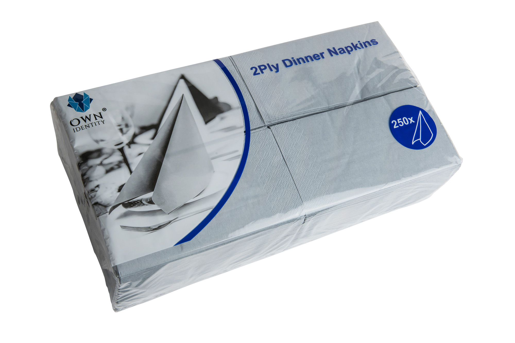 40x402ply8foldgrey.jpg 40cm X 40cm 2ply 8 Fold Gray Napkins - Image 1
