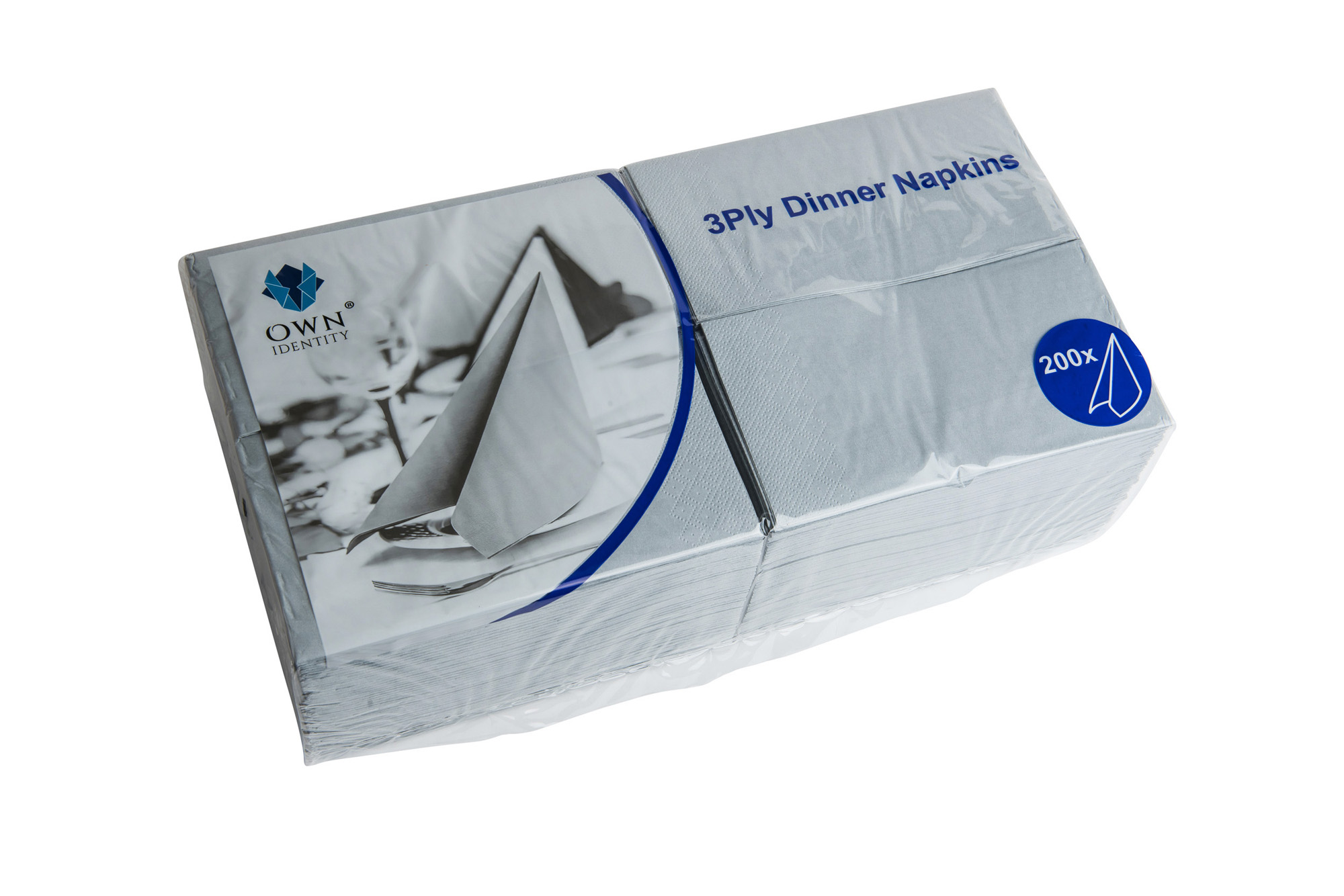 40cm X 40cm 3ply 8 Fold Gray Napkins