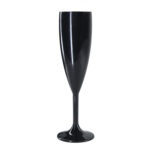 6.6oz Black Champagne Flute Polycarbonate Glass