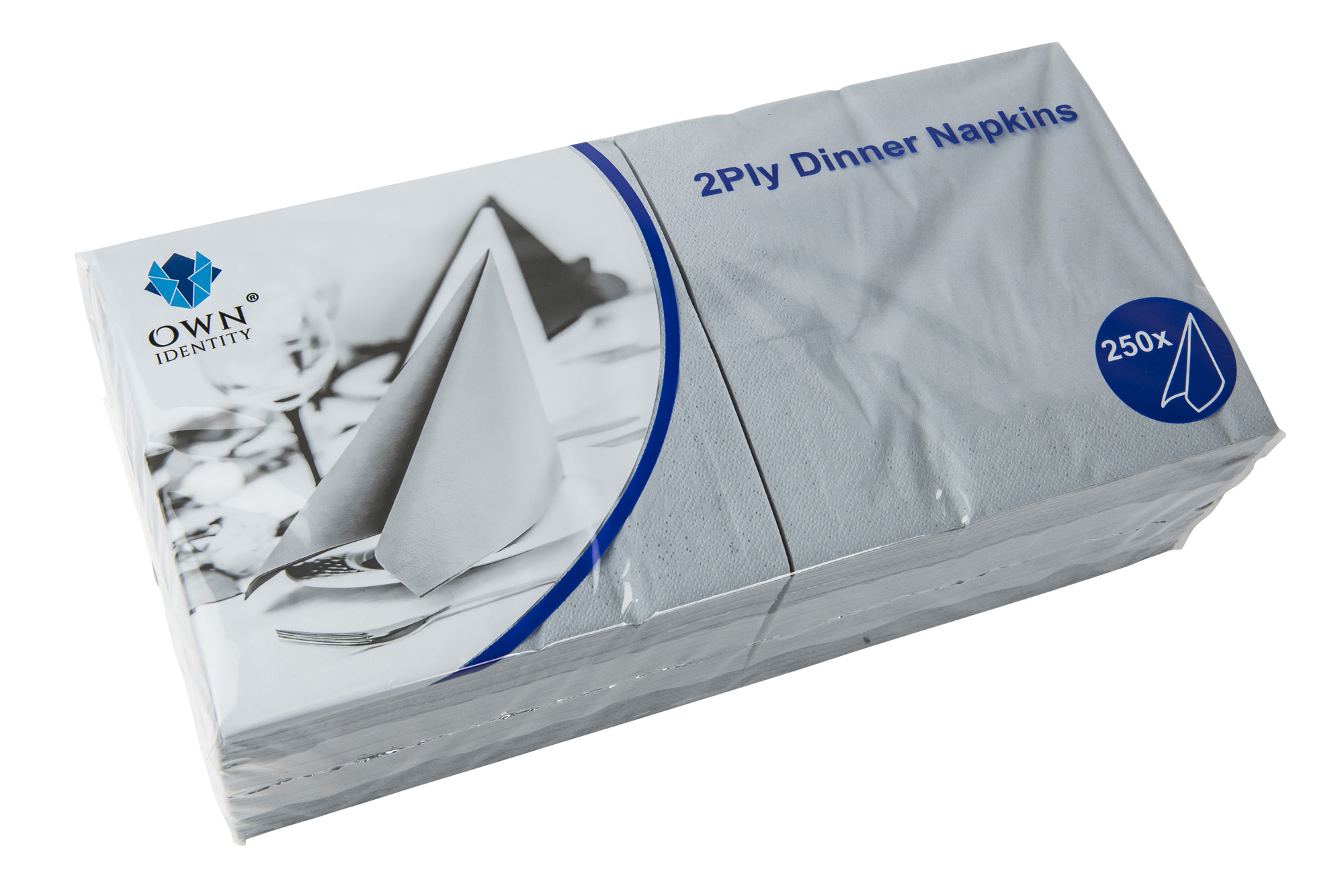 40cm X 40cm 2ply 4 Fold Gray Napkins