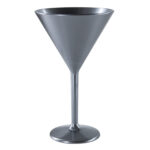 9oz Silver Martini Polycarbonate Glass