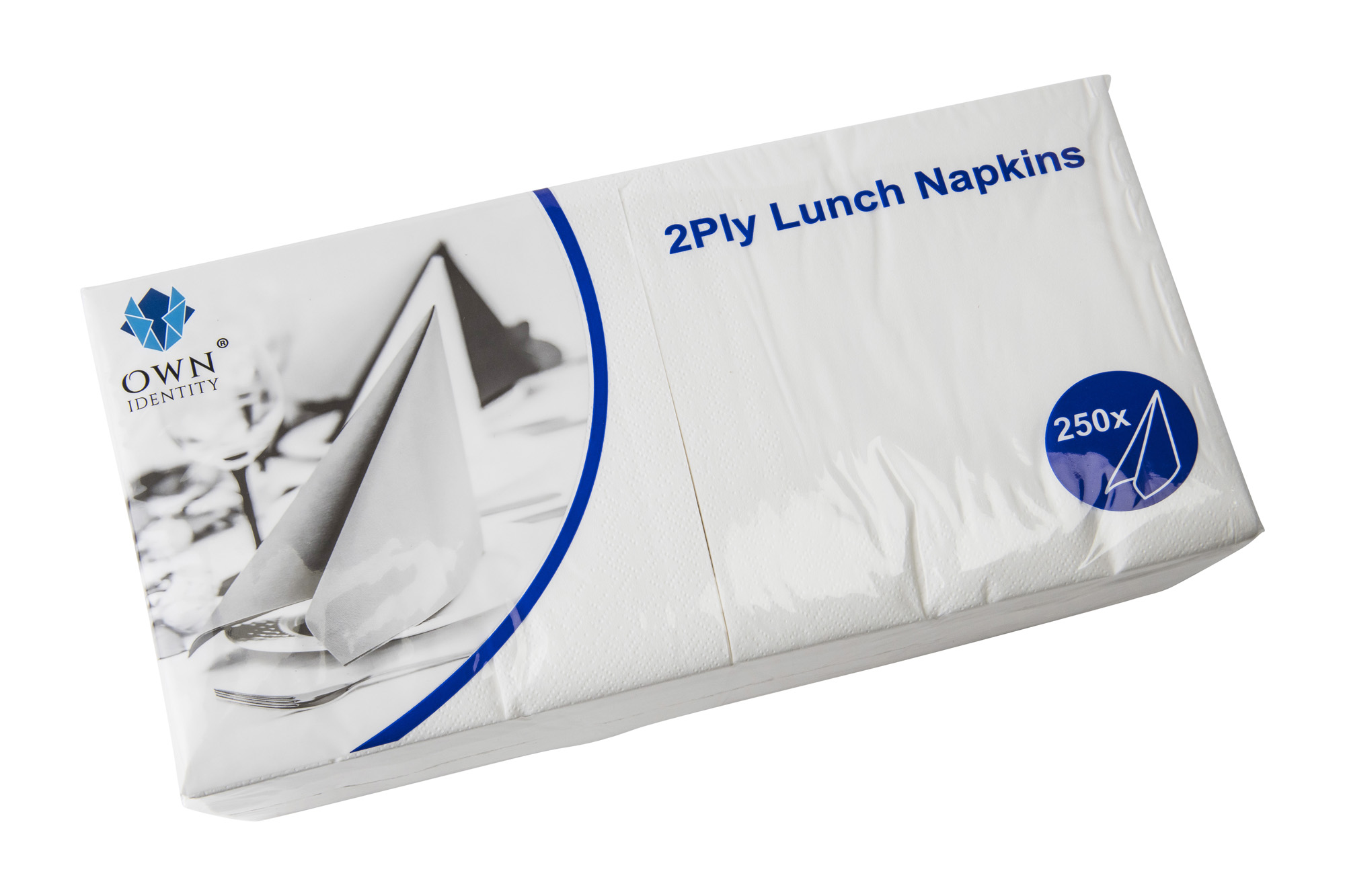 33cm X 33cm 2ply 4 Fold White Napkins