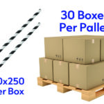 8INCH BLACK & WHITE PAPER STRAW 30x40x250s PALLET DEAL