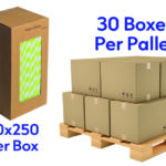 GREEN & WHITE PAPER STRAWS 30x40x250s PALLET DEAL